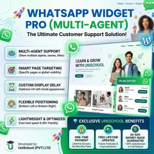 WhatsApp Widget (Multi Agent) PRO - LIFE TIME